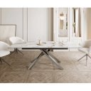ETERNO prémium kerámia étkezőasztal - 180-220cm - calacatta