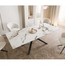 ETERNO prémium kerámia étkezőasztal - 180-220cm - calacatta