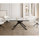 ETERNO prémium kerámia étkezőasztal - 180-220cm - calacatta