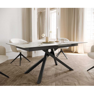 ETERNO prémium kerámia étkezőasztal - 180-220cm - calacatta
