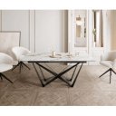 TORIANO prémium kerámia étkezőasztal - 180-220cm - calacatta