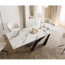 TORIANO prémium kerámia étkezőasztal - 180-220cm - calacatta
