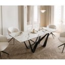 TORIANO prémium kerámia étkezőasztal - 180-220cm - calacatta