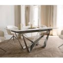 TORIANO prémium kerámia étkezőasztal - 180-220cm - calacatta