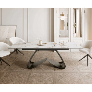 ELEMENTO prémium kerámia étkezőasztal - 180-220cm - calacatta