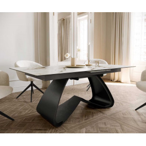 ELEMENTO prémium kerámia étkezőasztal - 180-220cm - calacatta