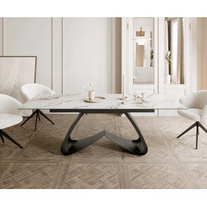 ELEMENTO prémium kerámia étkezőasztal - 180-220cm - calacatta