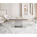 SEVERO prémium kerámia étkezőasztal - 180-220cm - calacatta