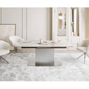 SEVERO prémium kerámia étkezőasztal - 180-220cm - calacatta