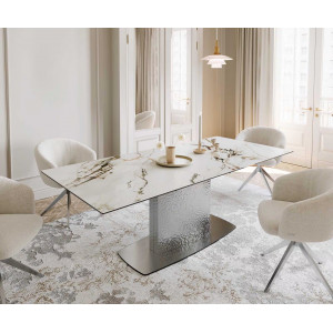 SEVERO prémium kerámia étkezőasztal - 180-220cm - calacatta