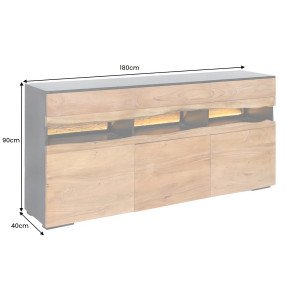 GRAND ACACIA modern komód - 180cm