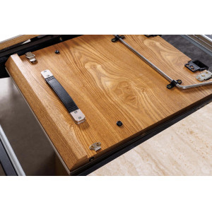 UNIQUE modern bővíthető étkezőasztal - 160-200cm - travertin