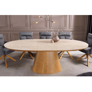 UNIQUE modern bővíthető étkezőasztal - 160-200cm - travertin Bővíthető étkezőasztal