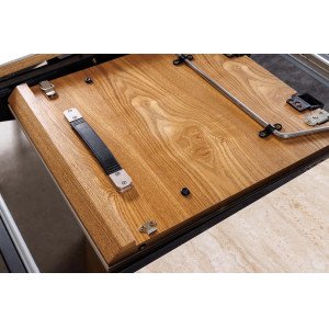 UNIQUE modern bővíthető étkezőasztal - 160-200cm - travertin