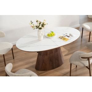 UNIQUE modern bővíthető étkezőasztal - 160-200cm - dió