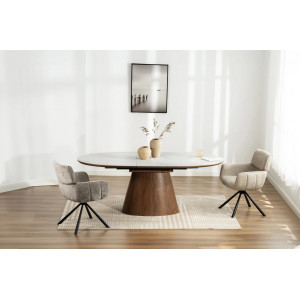 UNIQUE modern bővíthető étkezőasztal - 160-200cm - dió