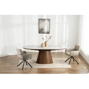 UNIQUE modern bővíthető étkezőasztal - 160-200cm - dió