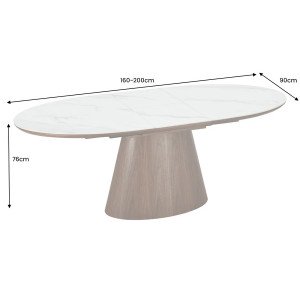 UNIQUE modern bővíthető étkezőasztal - 160-200cm - dió