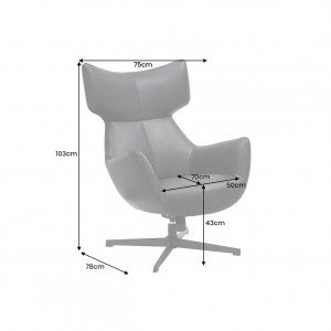 VIANNA design fotel - fekete