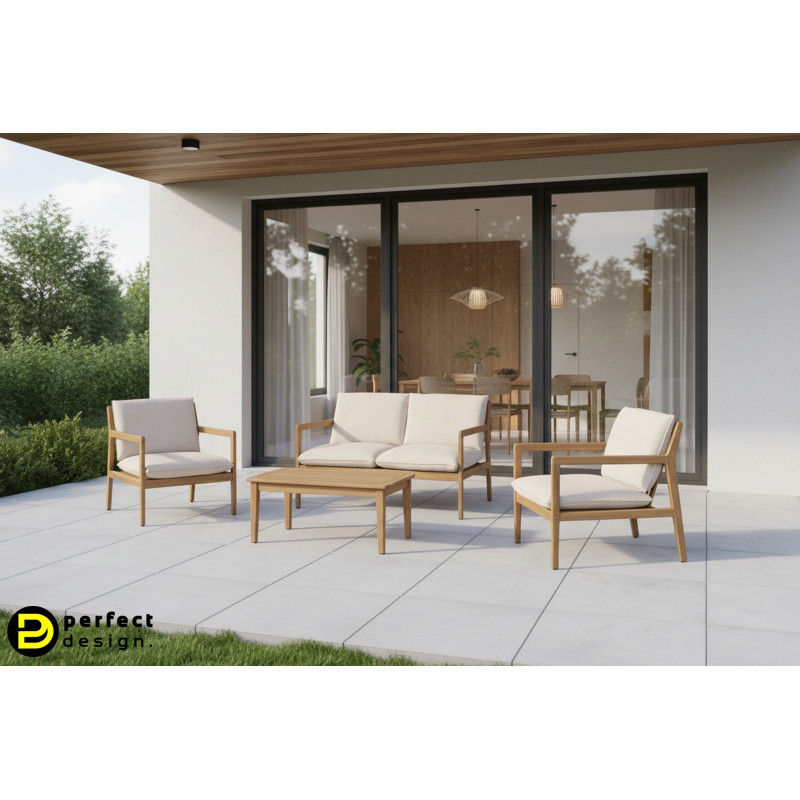 NATIVO prémium akác kültéri szett - beige