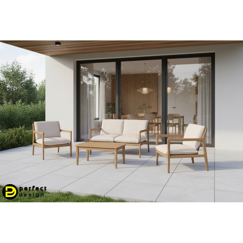 NATIVO prémium akác kültéri szett - beige