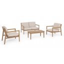 NATIVO prémium akác kültéri szett - beige