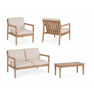 NATIVO prémium akác kültéri szett - beige