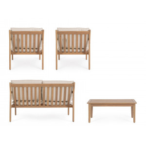 NATIVO prémium akác kültéri szett - beige