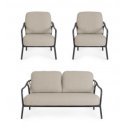 BREEZE prémium kültéri szett - szürke/fekete