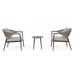 RAVELLO prémium kültéri fotel szett - szürke