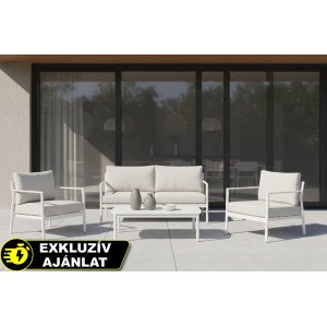 SOLEA prémium kültéri szett - beige/fehér BIZZOTTO
