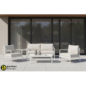 SOLEA prémium kültéri szett - beige/fehér BIZZOTTO