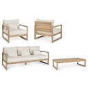 SOLARA prémium akác kültéri szett - beige