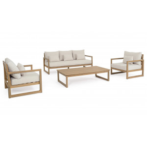 SOLARA prémium akác kültéri szett - beige