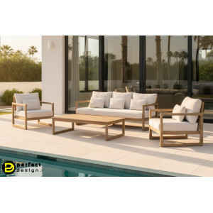 SOLARA prémium akác kültéri szett - beige BIZZOTTO