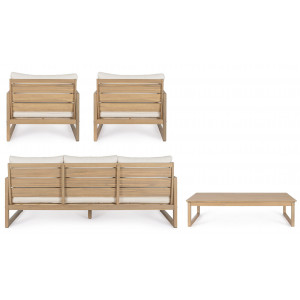 SOLARA prémium akác kültéri szett - beige