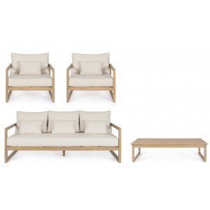 SOLARA prémium akác kültéri szett - beige