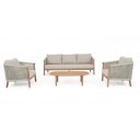 IMPERIA prémium teakfa kültéri szett - beige