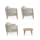 IMPERIA prémium teakfa kültéri szett - beige