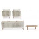 IMPERIA prémium teakfa kültéri szett - beige