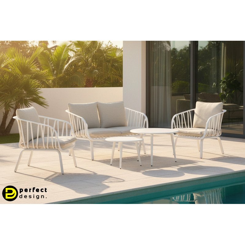 DAYBREAK kültéri szett - beige/fehér