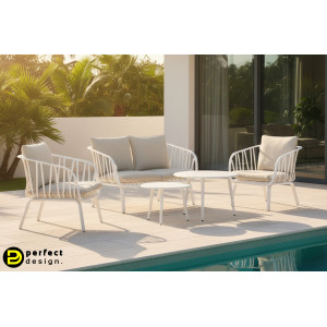 DAYBREAK kültéri szett - beige/fehér BIZZOTTO