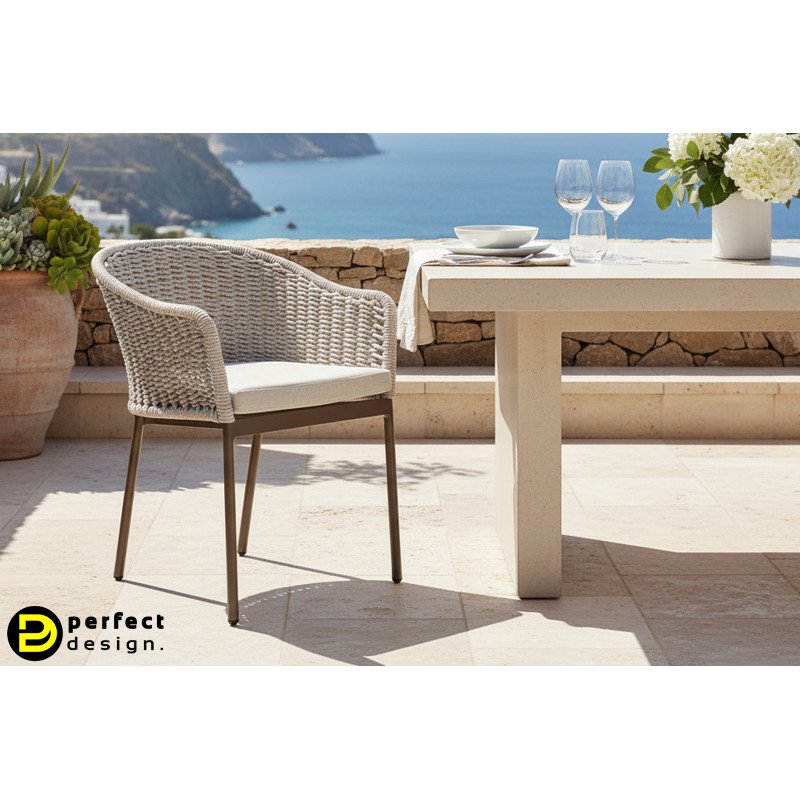 SUNSET exkluzív kültéri szék - beige/barna