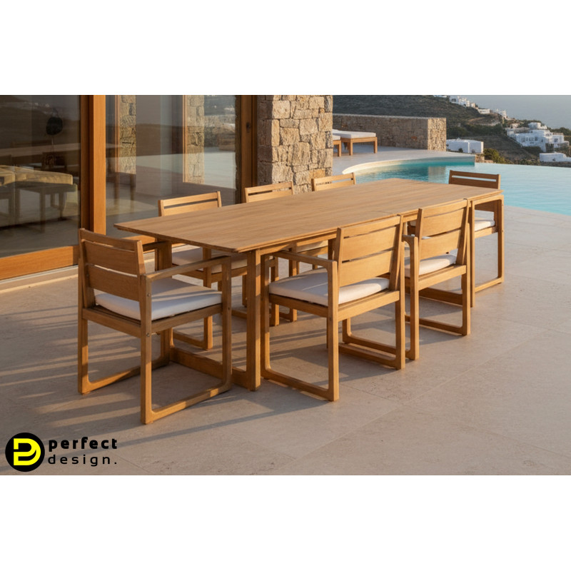 CORAL prémium akác kültéri étkező szett