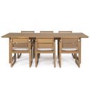 CORAL prémium akác kültéri étkező szett