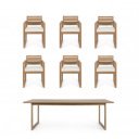 CORAL prémium akác kültéri étkező szett