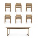 CORAL prémium akác kültéri étkező szett