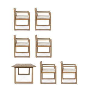 CORAL prémium akác kültéri étkező szett