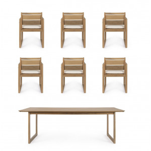 CORAL prémium akác kültéri étkező szett