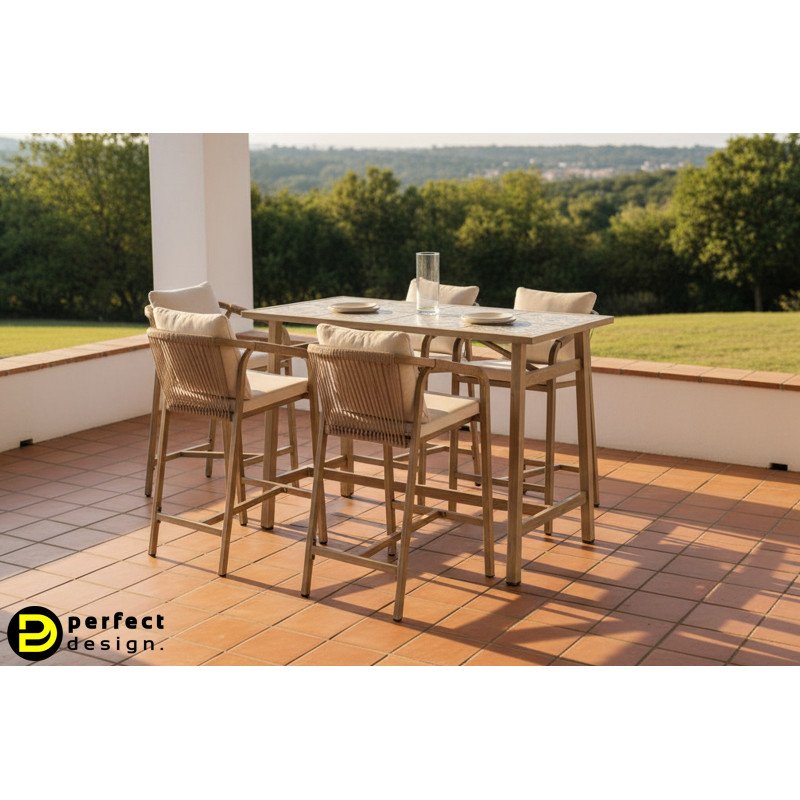 BRISA prémium kültéri étkező szett  - light beige